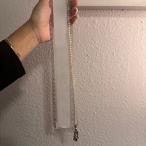 14K Gold Necklace with Virgen de Guadalupe